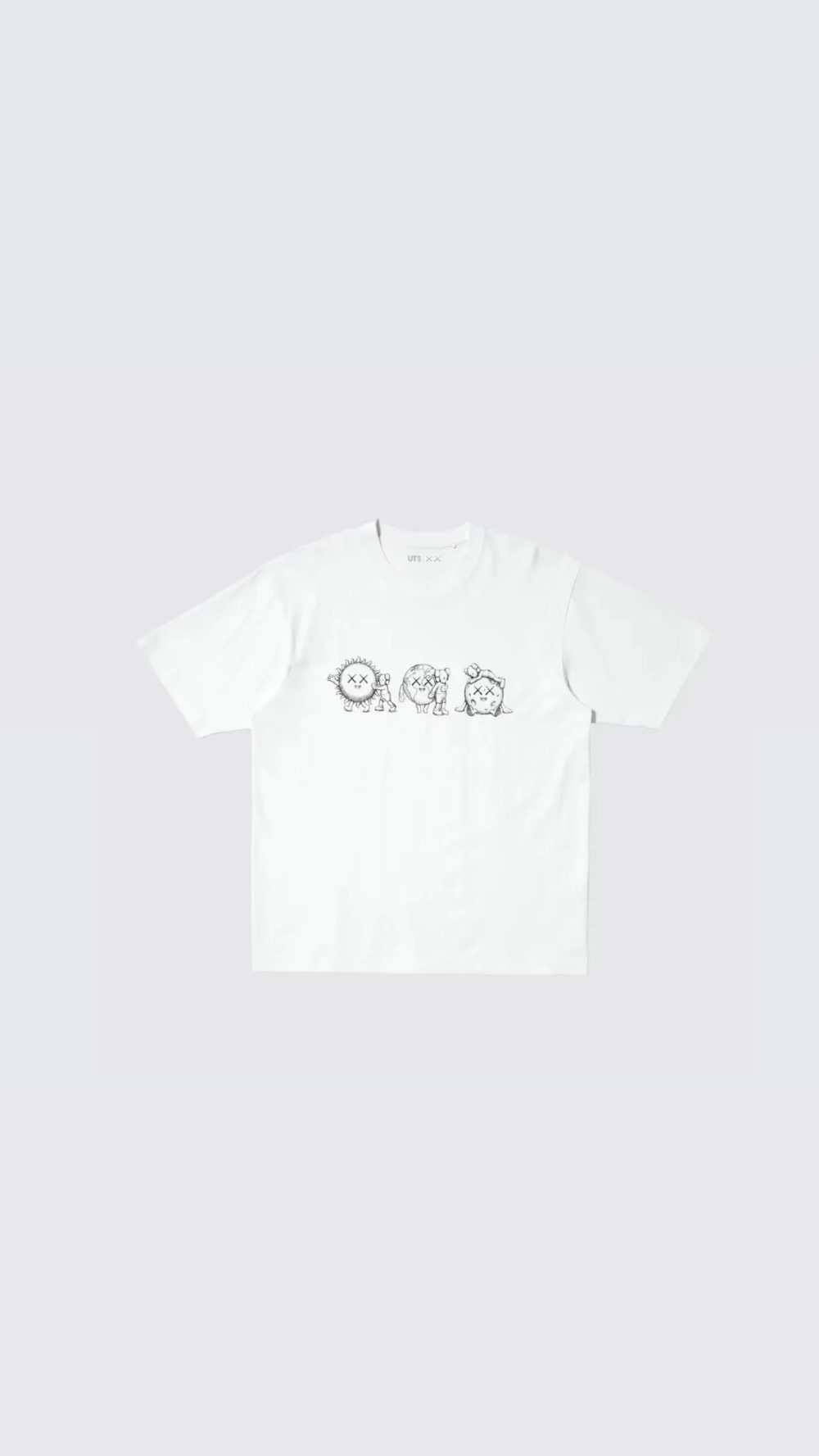 KAWS x Uniqlo Camiseta Universe UT Line Art White