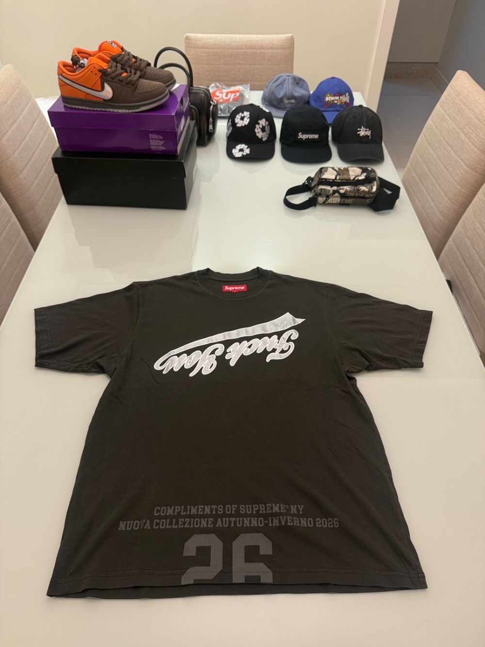 Camiseta Supreme Cracked Flipped S/S Top Black FW26-W4