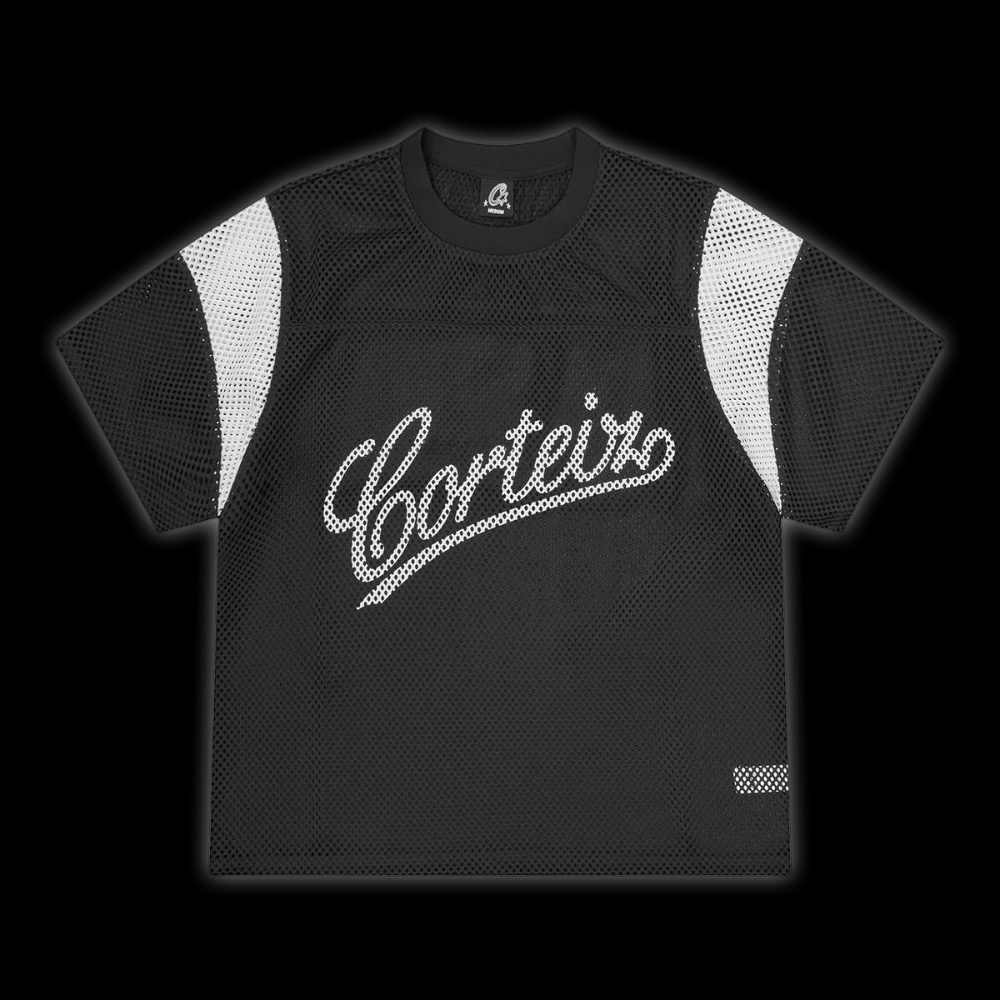 Camiseta Corteiz Open Mesh Panel Jersey Black