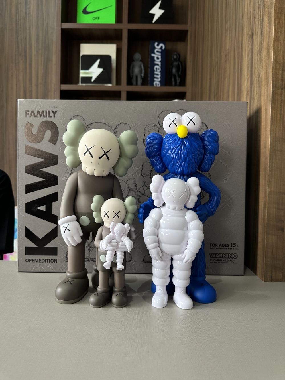 KAWS Family Vinyl Brown Blue White