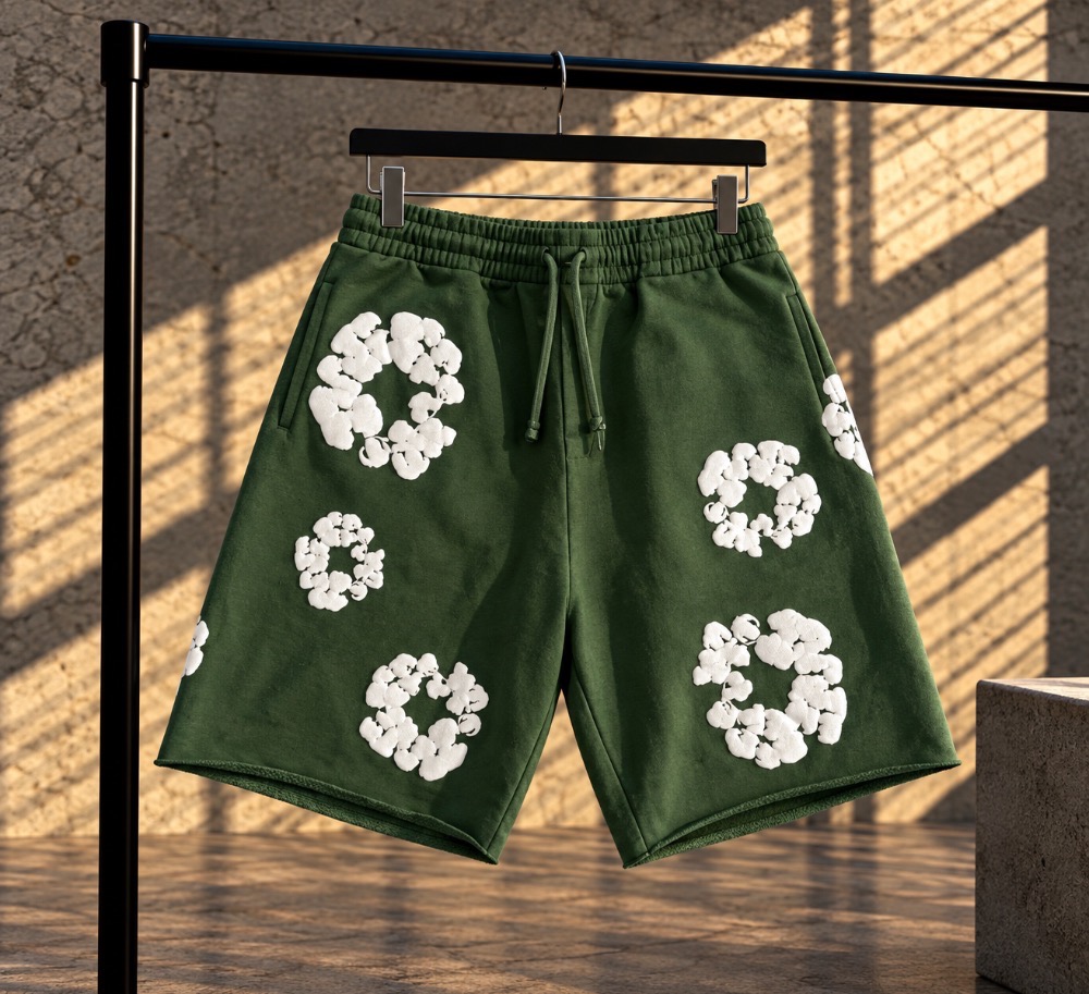 Shorts Denim Tears The Cotton Wreath Green
