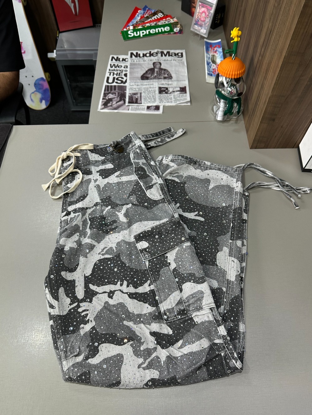 Calça Vale Lives Forever Cargo Winter Crystal Camo Grey