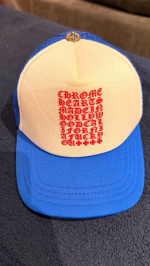 Boné Chrome Hearts Eye Chart Trucker Red Blue