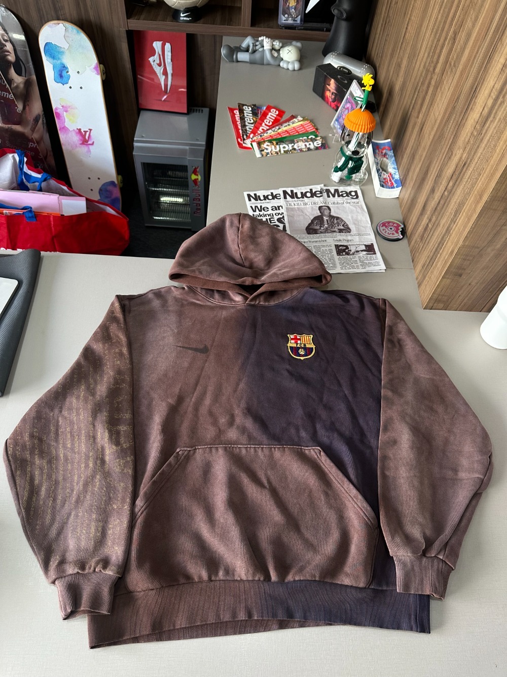 Travis Scott x Nike x Moletom FC Barcelona Cactus Jack Split-Dye Crest