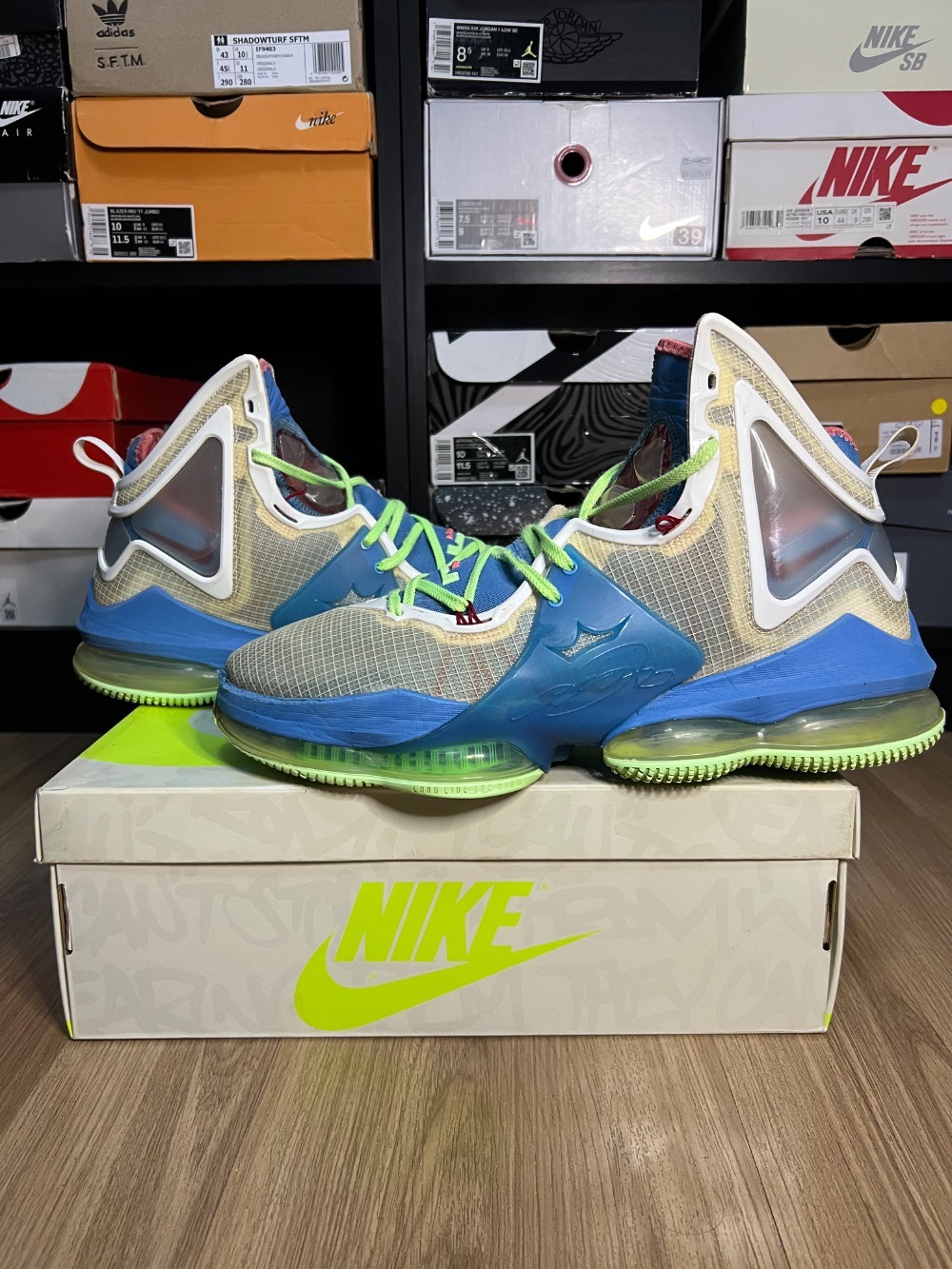 Nike LeBron 19 Dutch Blue Lime Glow