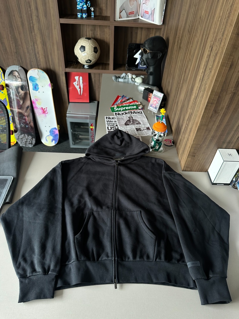 Moletom Fear of God Essentials SS26 Classic Zip-Up Black