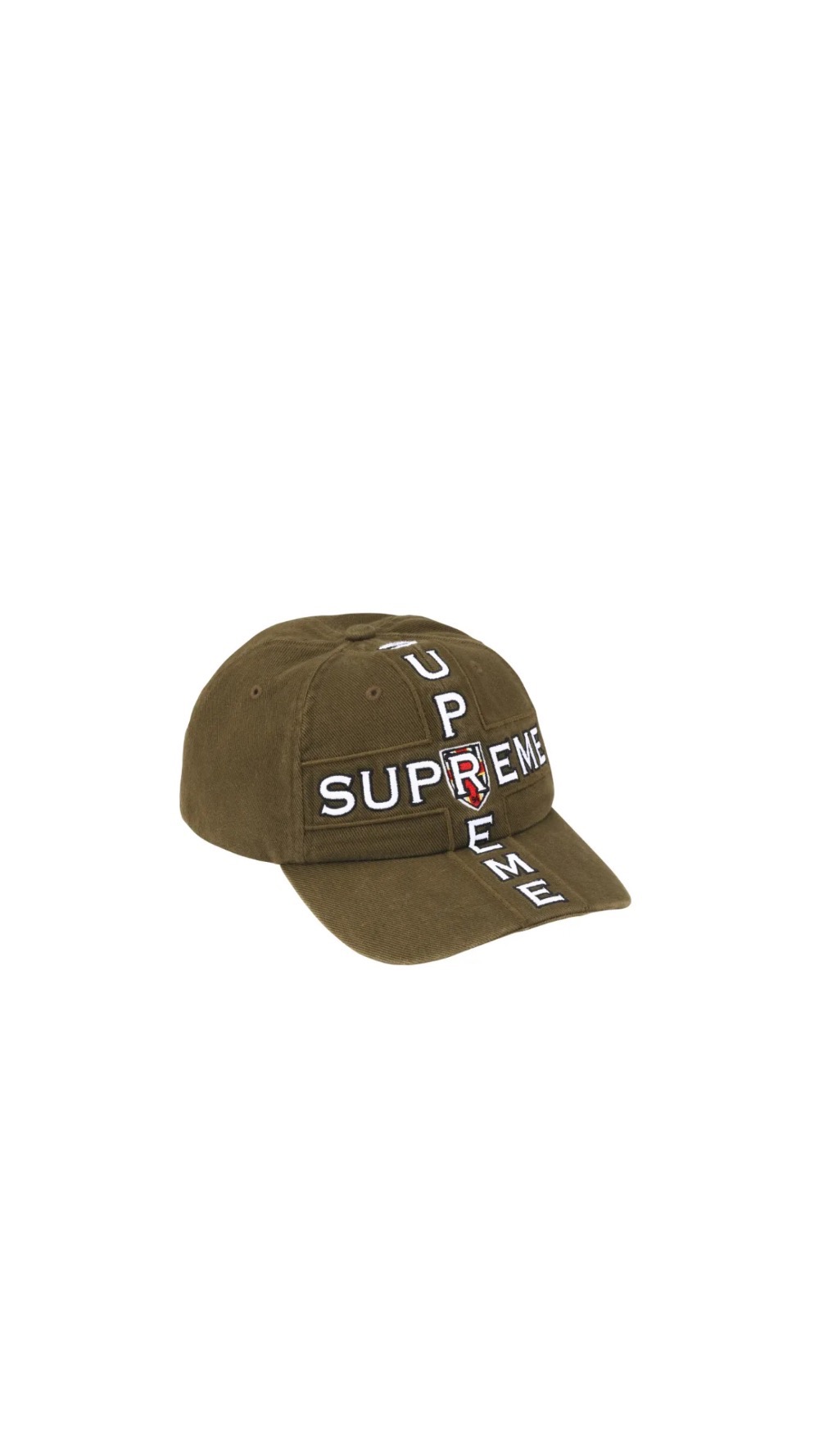 Boné Supreme Cross 6-Panel Olive FW26-W7