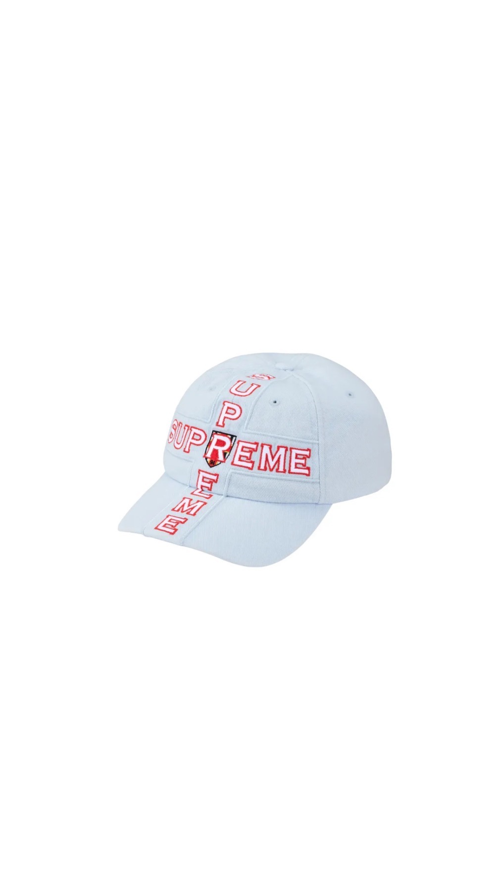 Boné Supreme Cross 6-Panel Light Blue FW26-W7