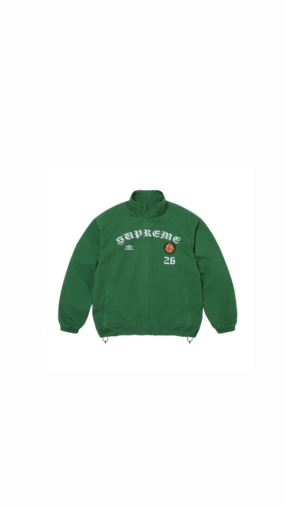 Umbro x Supreme Jaqueta Cotton Ripstop Track Green FW26-W7