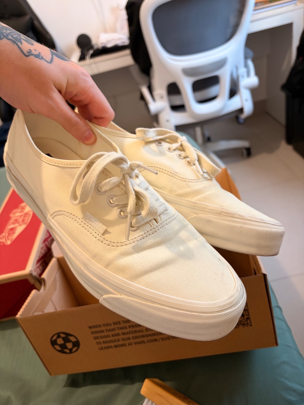 Tênis vans authentic canva white MTE Reissu 44