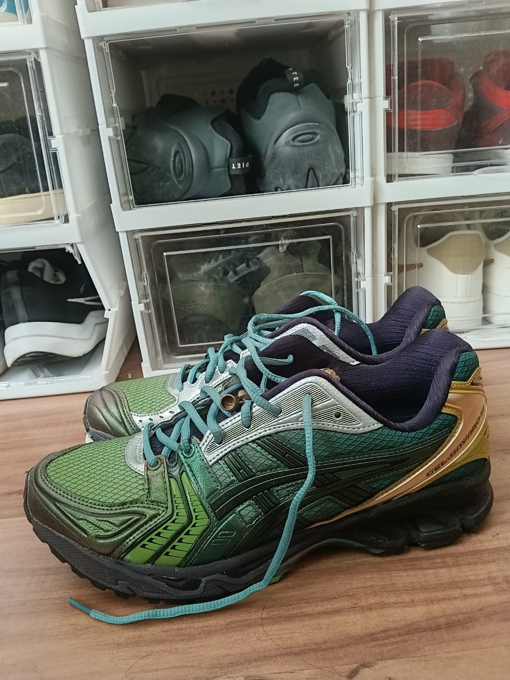 P_Andrade x Asics Gel-Kayano 14 Metallic Blue Green