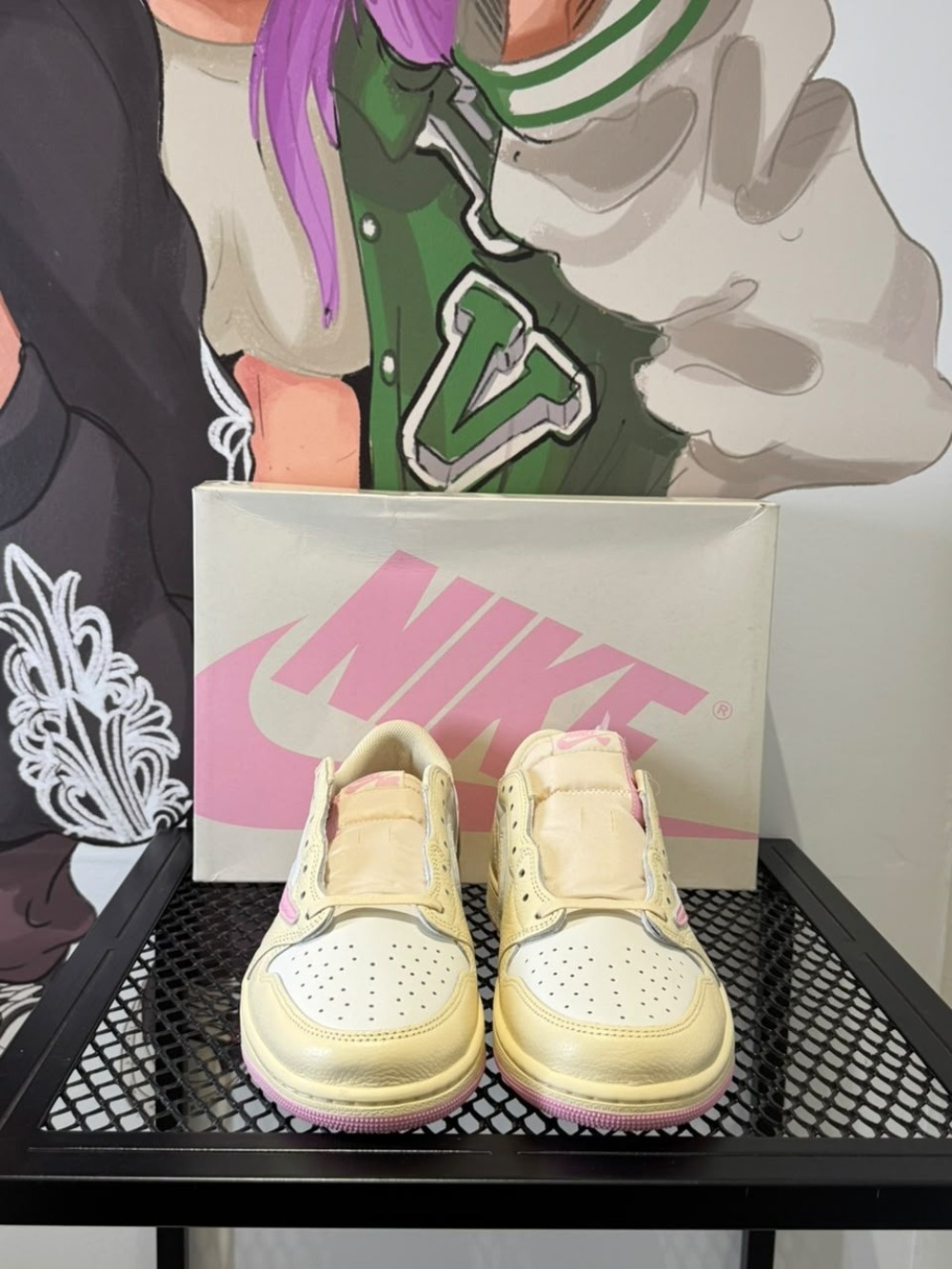 Travis Scott x Air Jordan 1 Low Sail Shy Pink Muslin