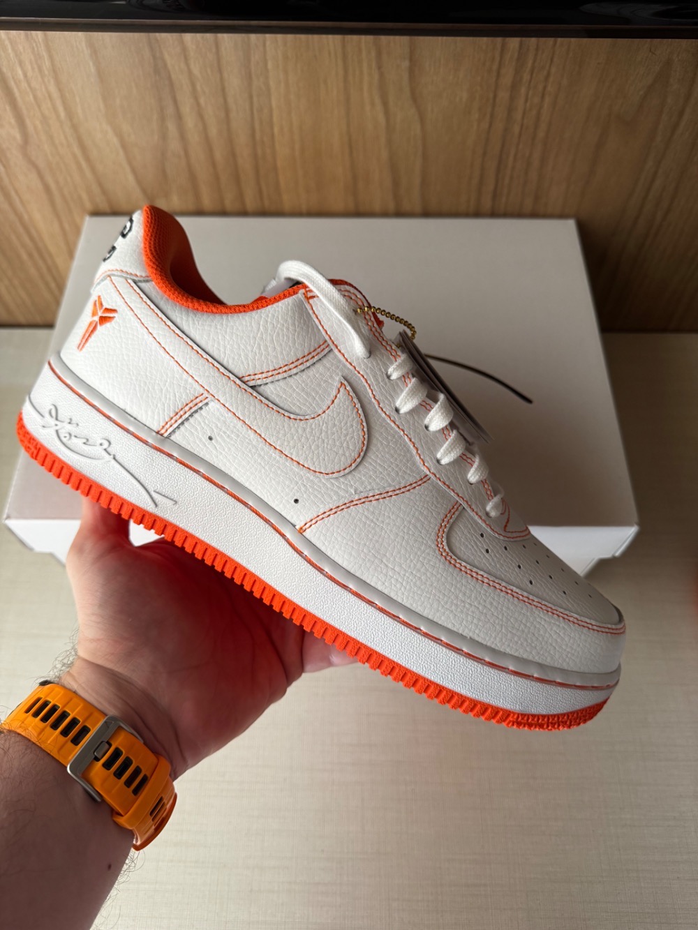 Kobe Bryant x Nike Air Force 1 Low Protro White Safety Orange