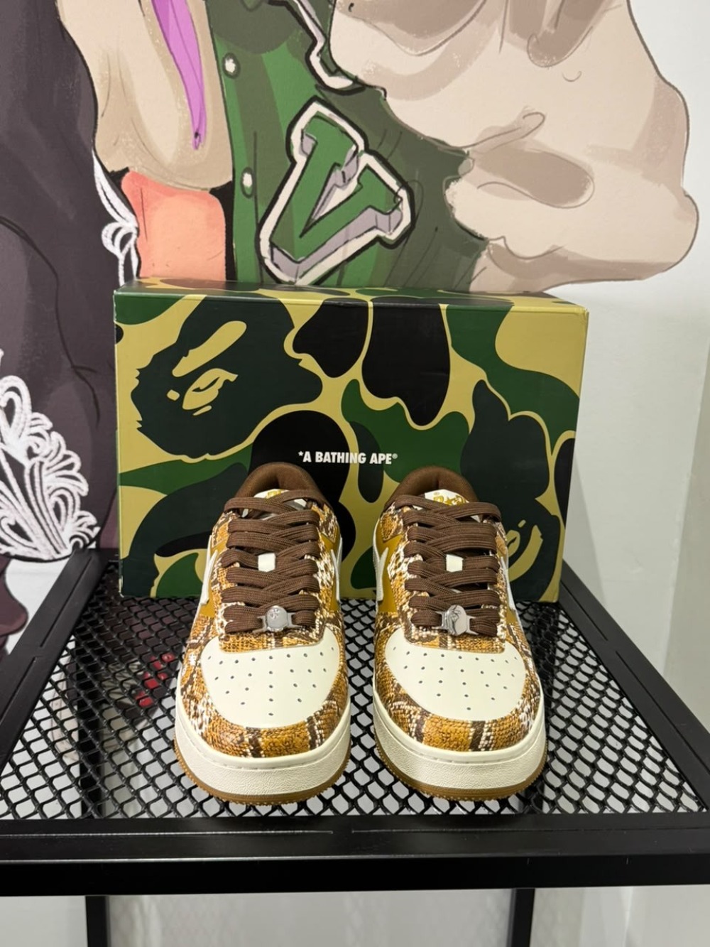 SSENSE x A Bathing Ape Bape Sta Tan Snakeskin