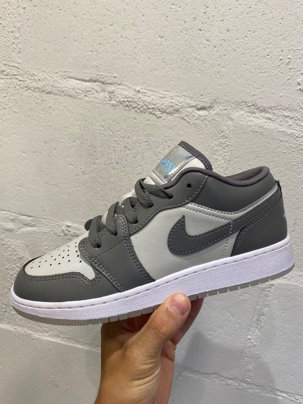 Air Jordan 1 Low Se Grey White Infantil