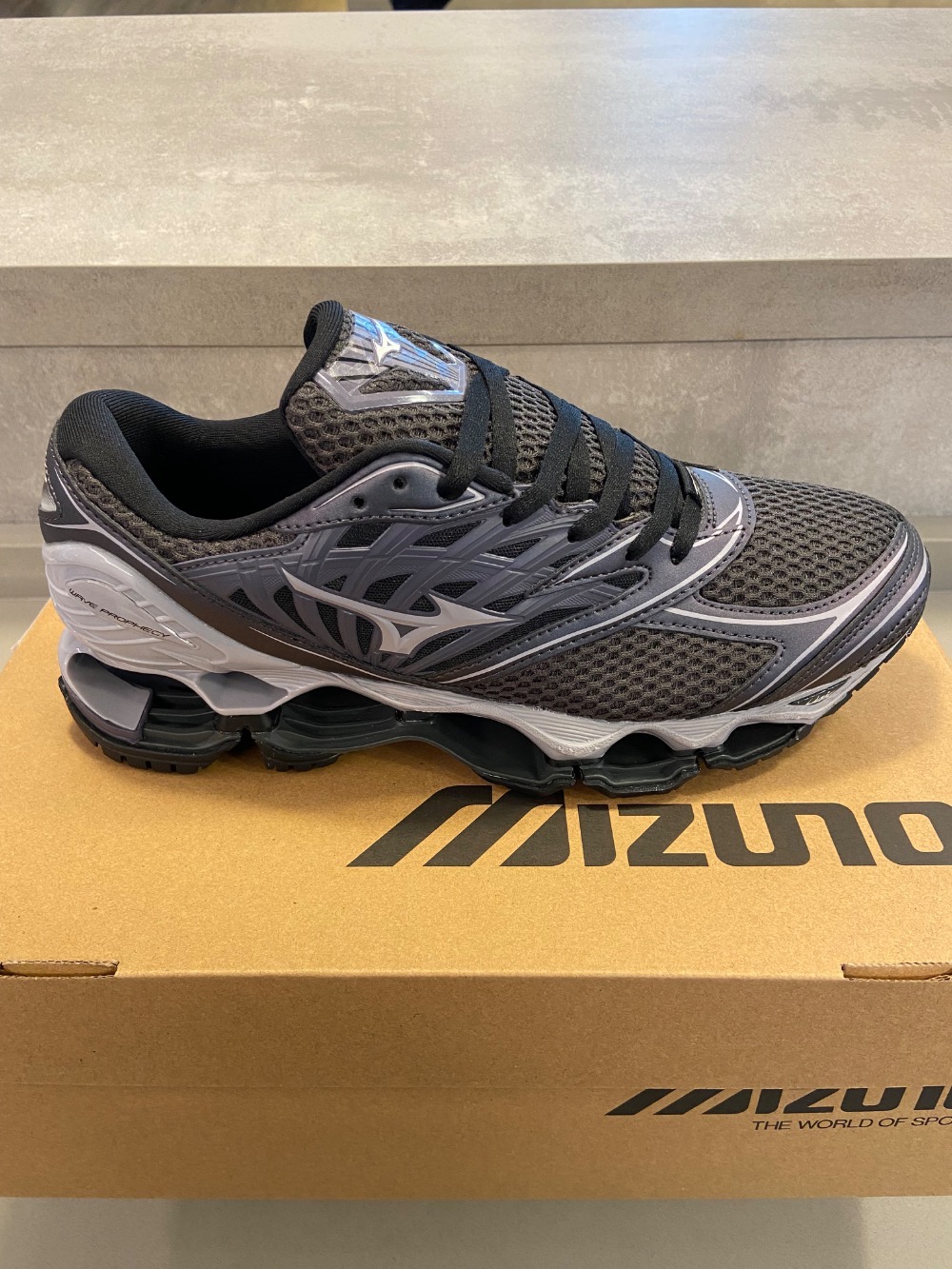 Mizuno Wave Prophecy Ls Air Mesh Black Sand Dapple Gray Graystone