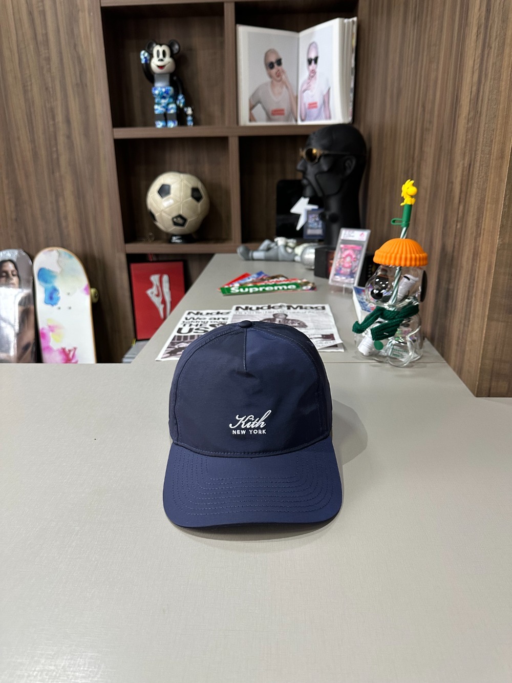 Boné Kith Script Wrinkle Nylon Snapback Nocturnal