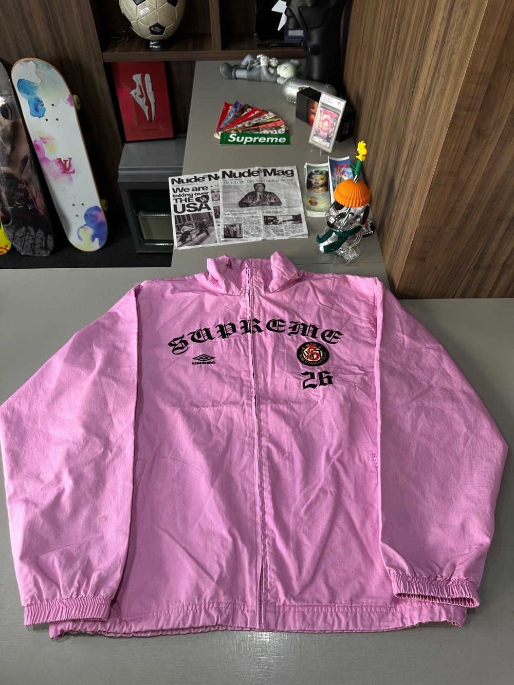 Umbro x Supreme Jaqueta Cotton Ripstop Track Pink FW26-W7