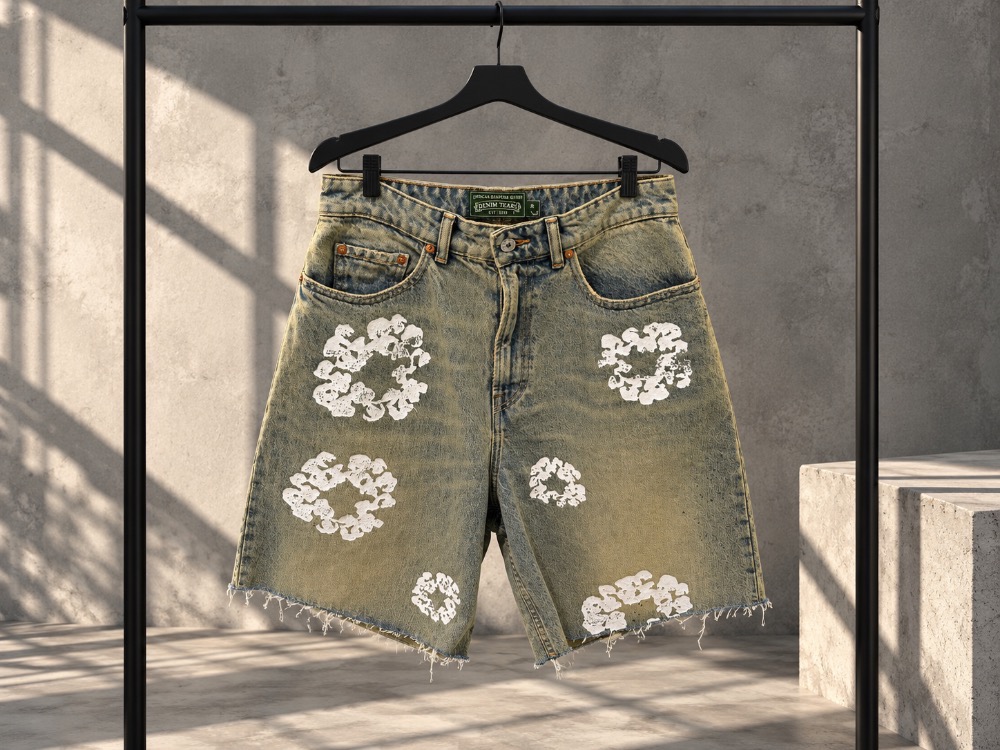 Bermuda Denim Tears Dirty Wash Cotton Wreath