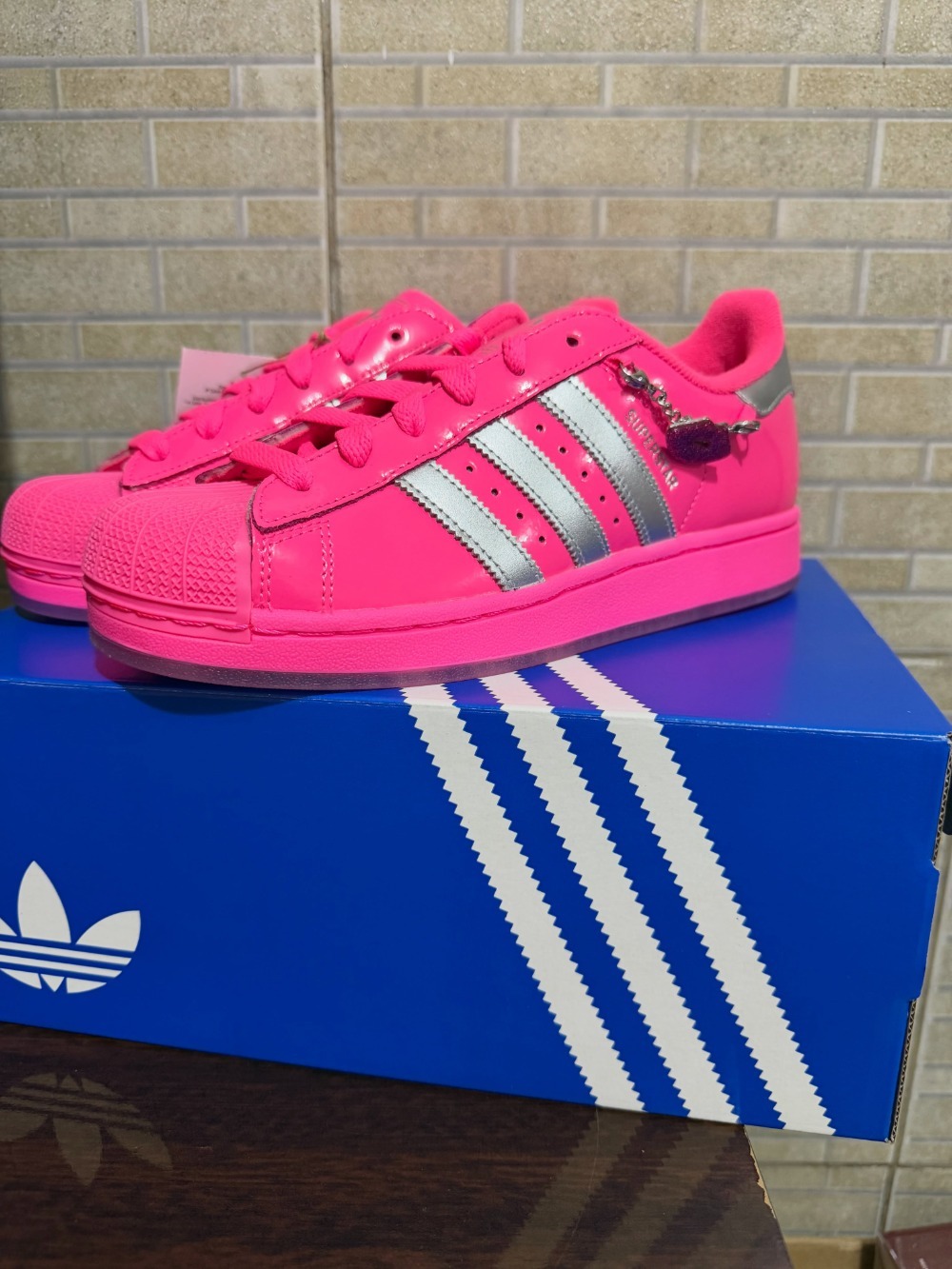 Boca Rosa x adidas Superstar II Lucid Pink Silver Metallic Shock Pink — 34, Novo