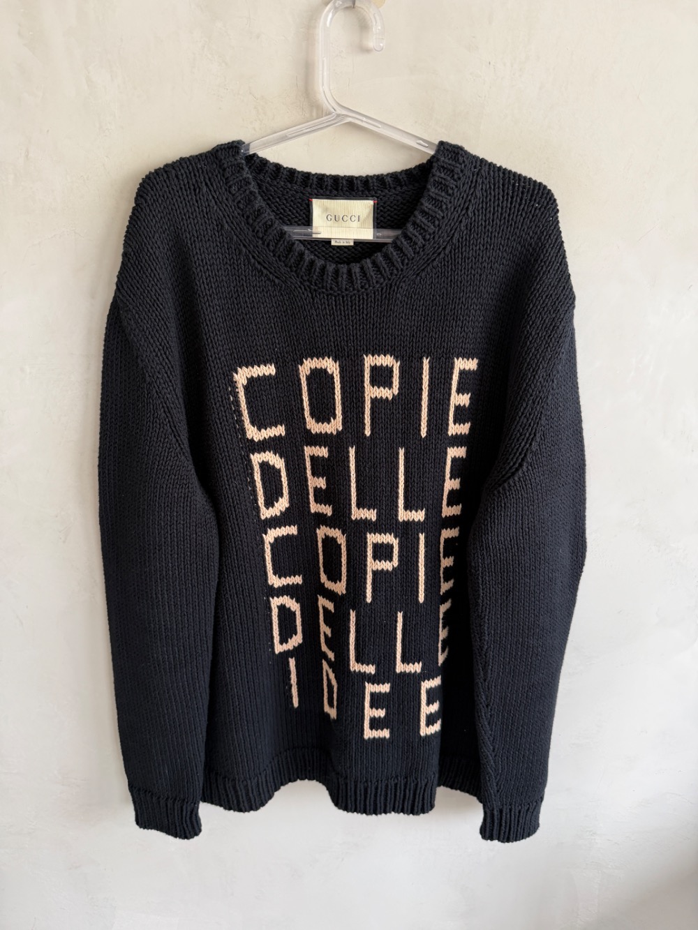 Suéter Gucci Copie Delle Copie Delle Idee Jumper Black