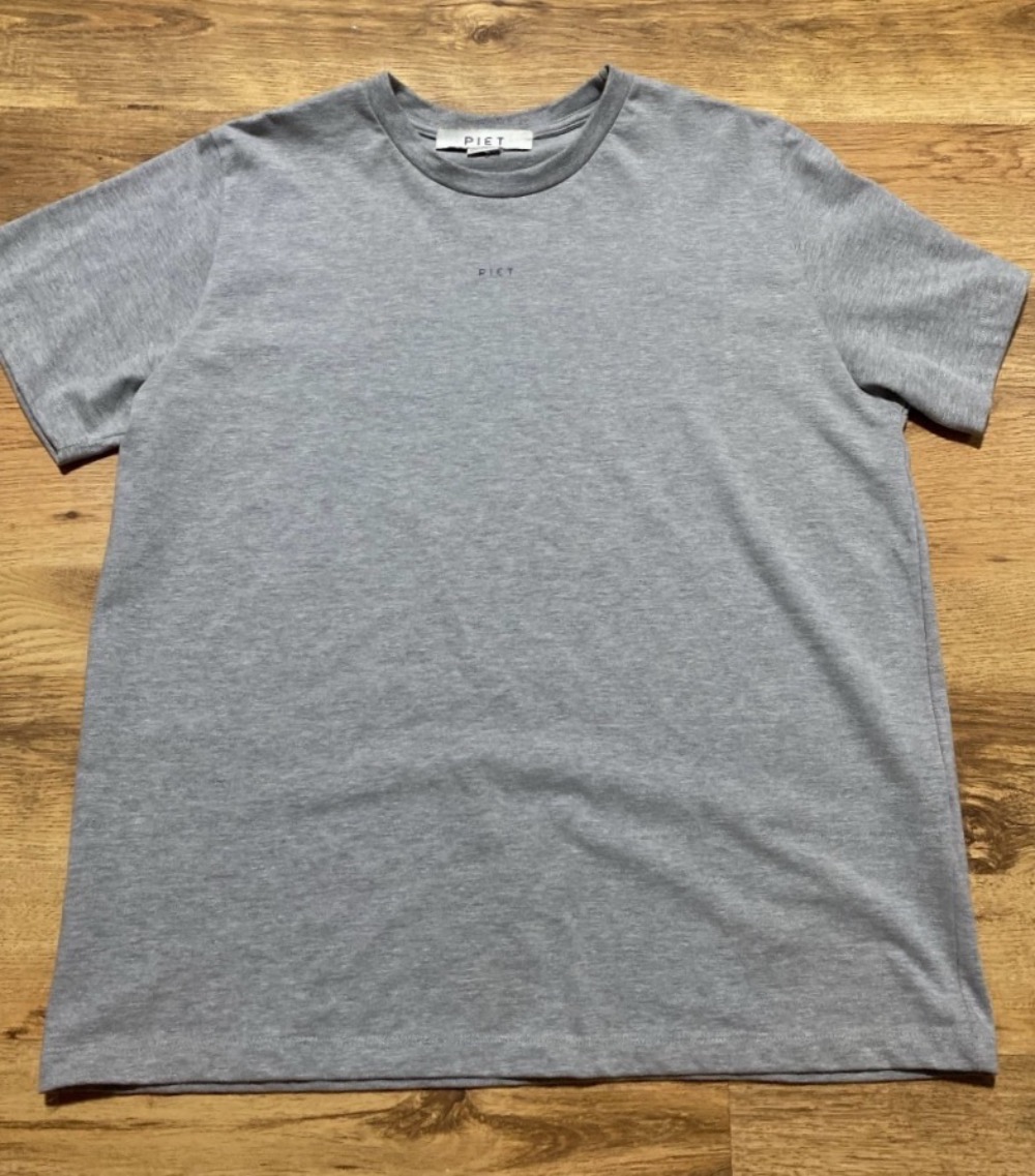 Camiseta Piet Logo Grey Melange