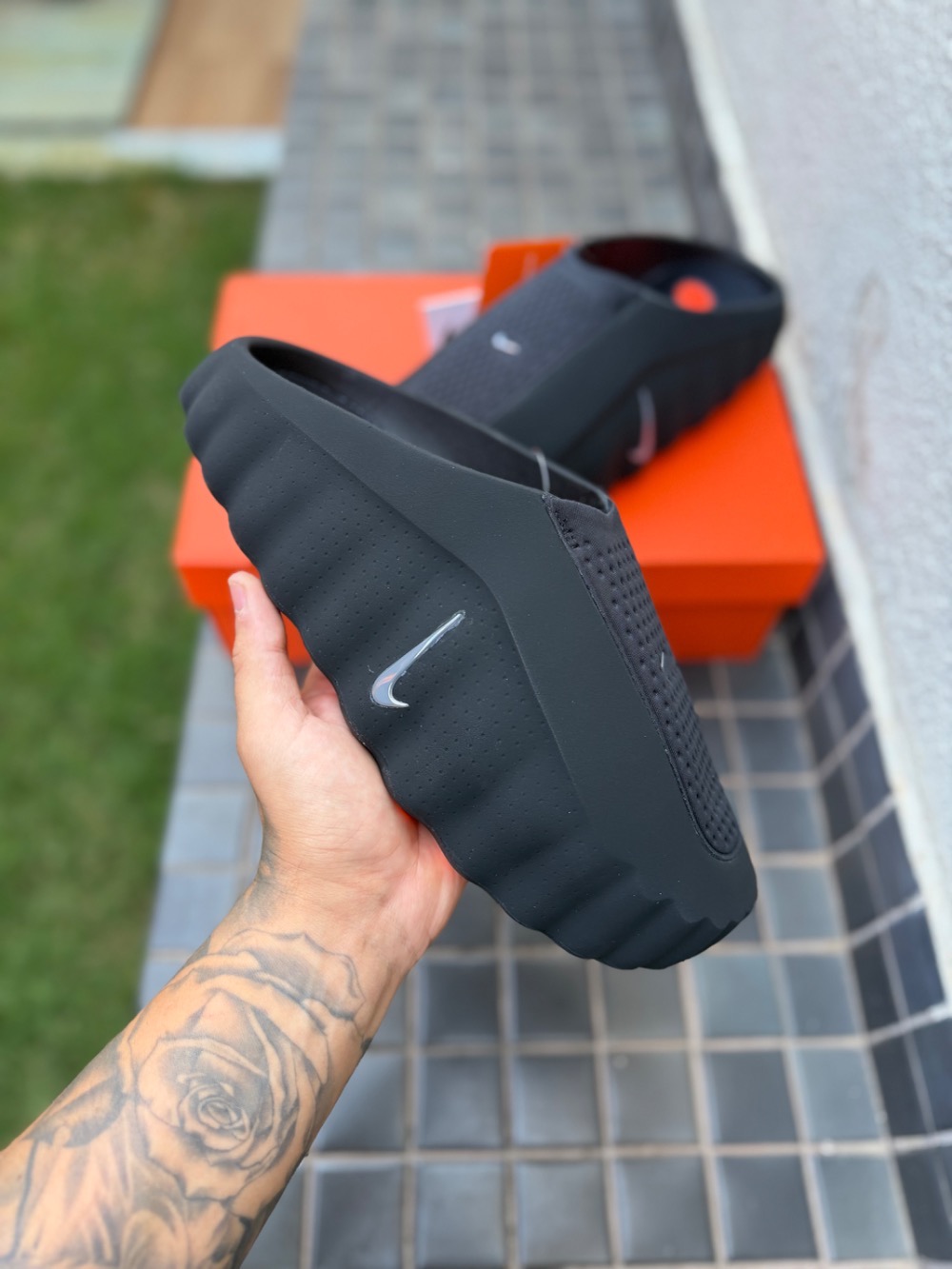 Nike Mind 001 Slide Black Chrome — 40.5, Novo