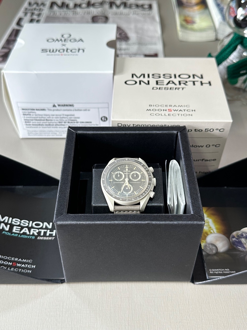 Swatch x Omega Relógio Bioceramic Moonswatch Mission On Earth Desert