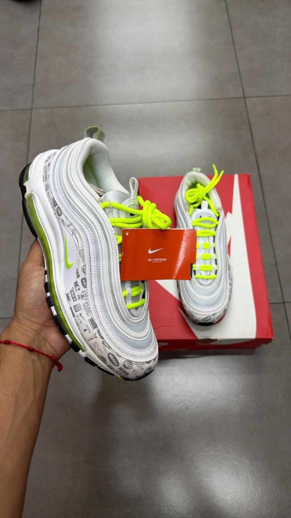 Nike Air Max 97 Reflective Logo White Black Pure Platinum Volt