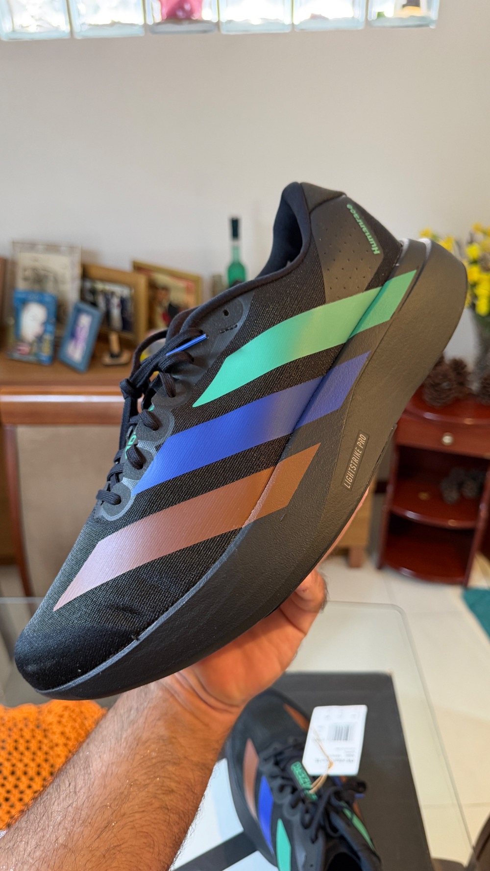 Pharrell Williams x adidas Adizero Evo SL Black Green Blue