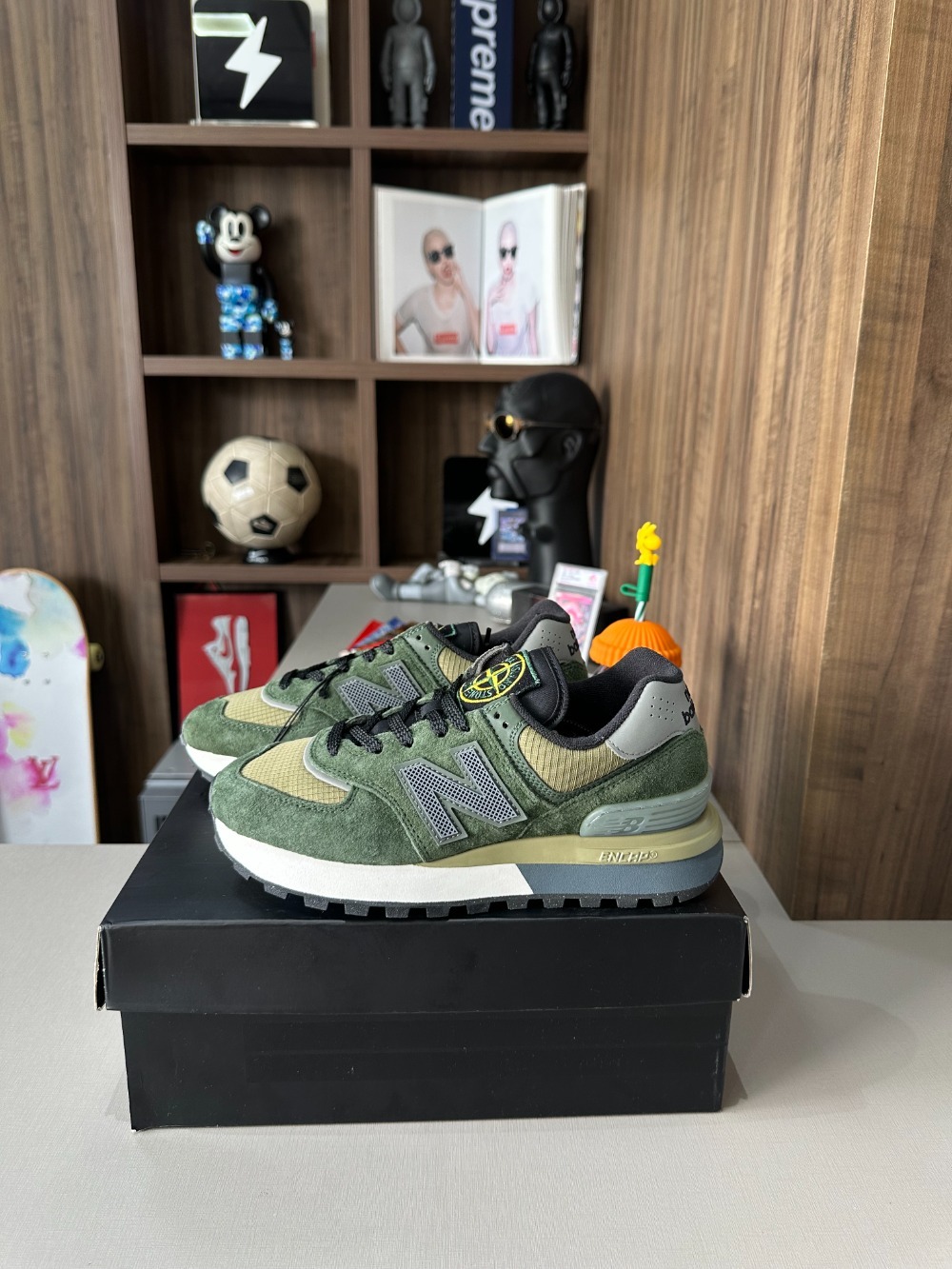 Stone Island x New Balance 574 Legacy Dark Green