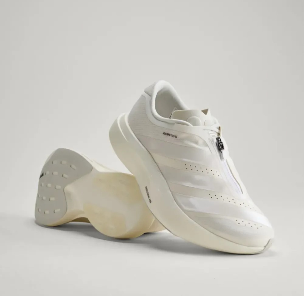 adidas Adizero EVO SL Zíper Lightstrike Pro Core White Zero Metalic Orbit Grey