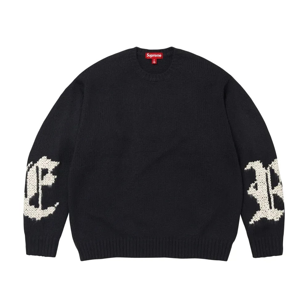 Suéter Supreme Cross Stitch Logo Black FW26-W4