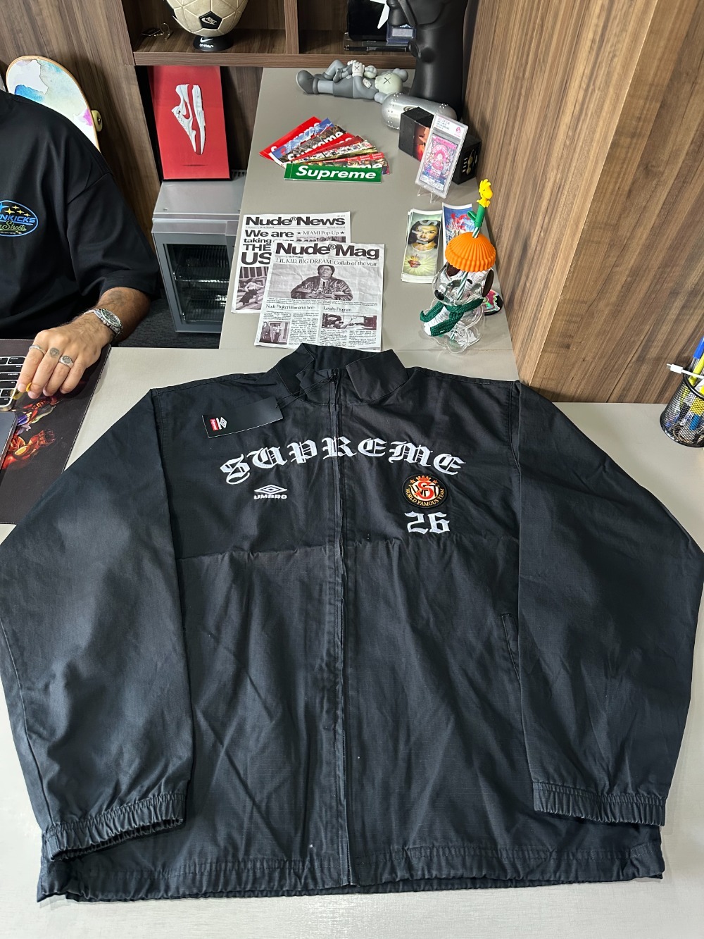 Umbro x Supreme Jaqueta Cotton Ripstop Track Black FW26-W7