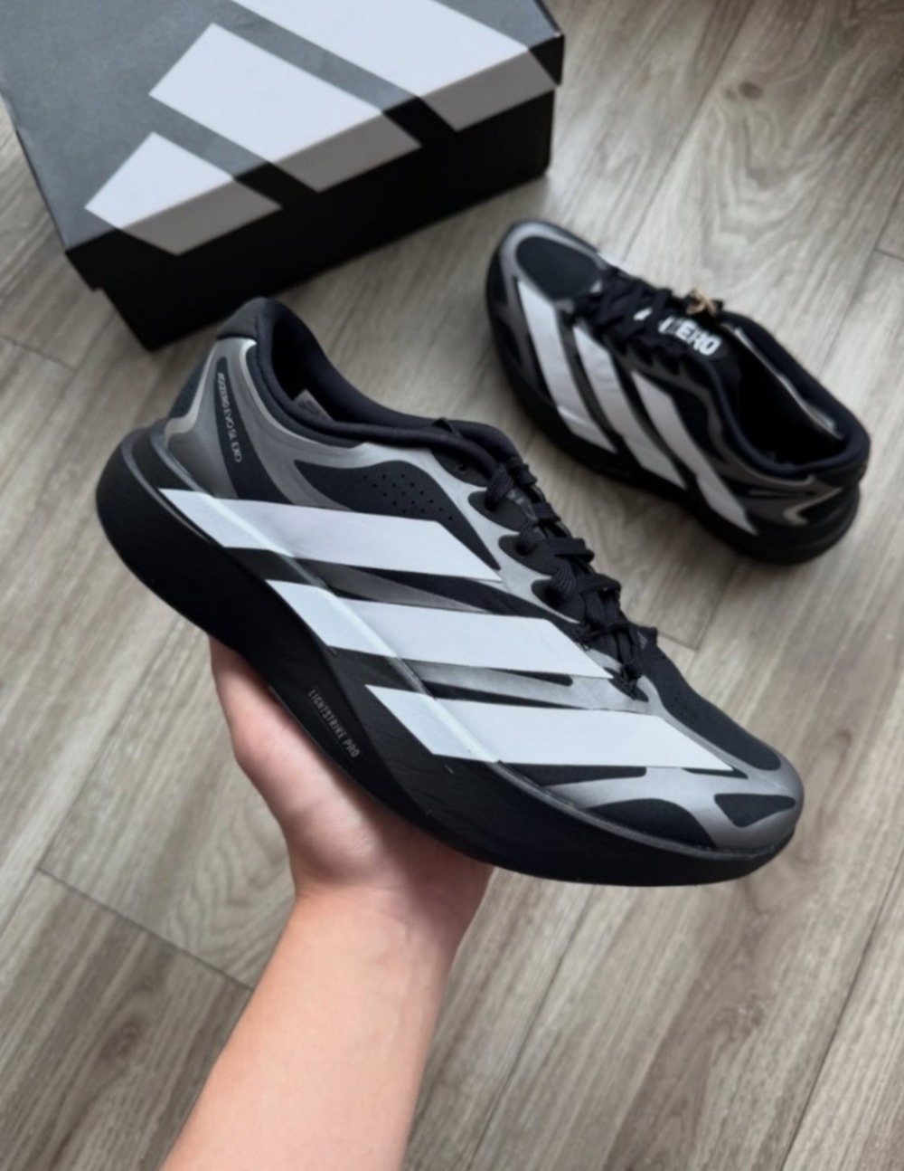 adidas Adizero EVO SL EXO Core Black Cloud White Iron Metallic