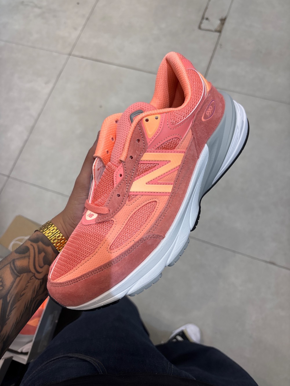 New Balance 990v6 Made in USA Salmon