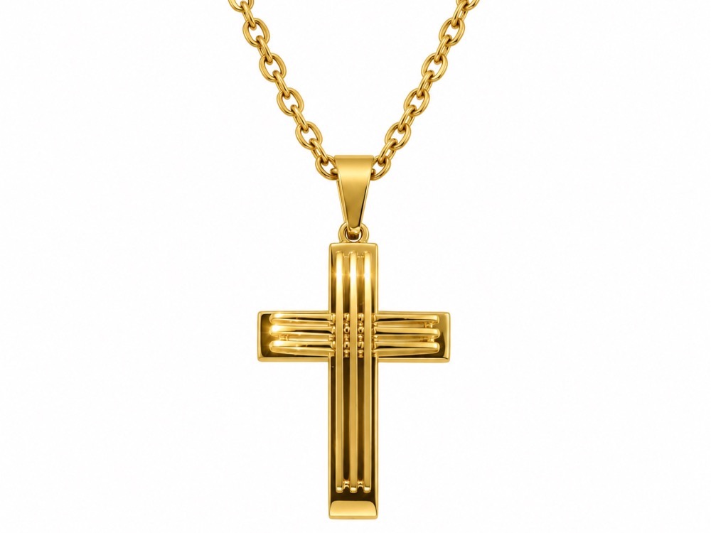 Colar Casa Cinza Brasil Main Cross Gold Edition