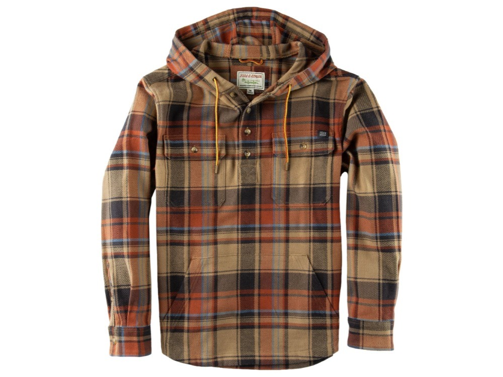 Blusa Field & Stream Xadrez Bege com Capuz