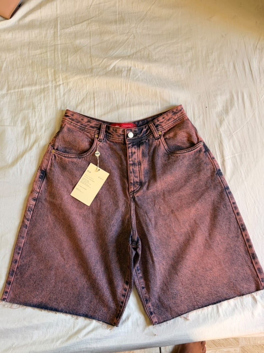 Oakley x Piet Bermuda Distressed Denim Violet