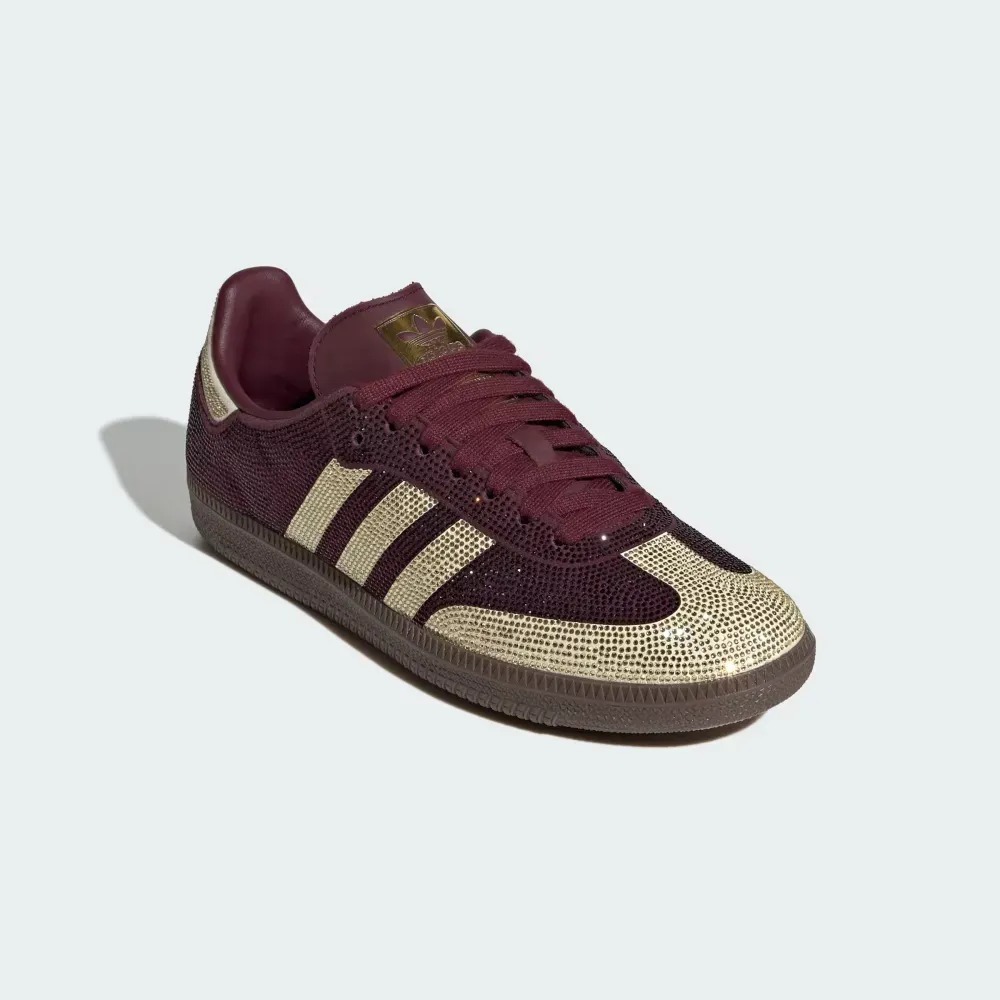 adidas Samba OG Rhinestone Maroon Warm Vanilla Gum