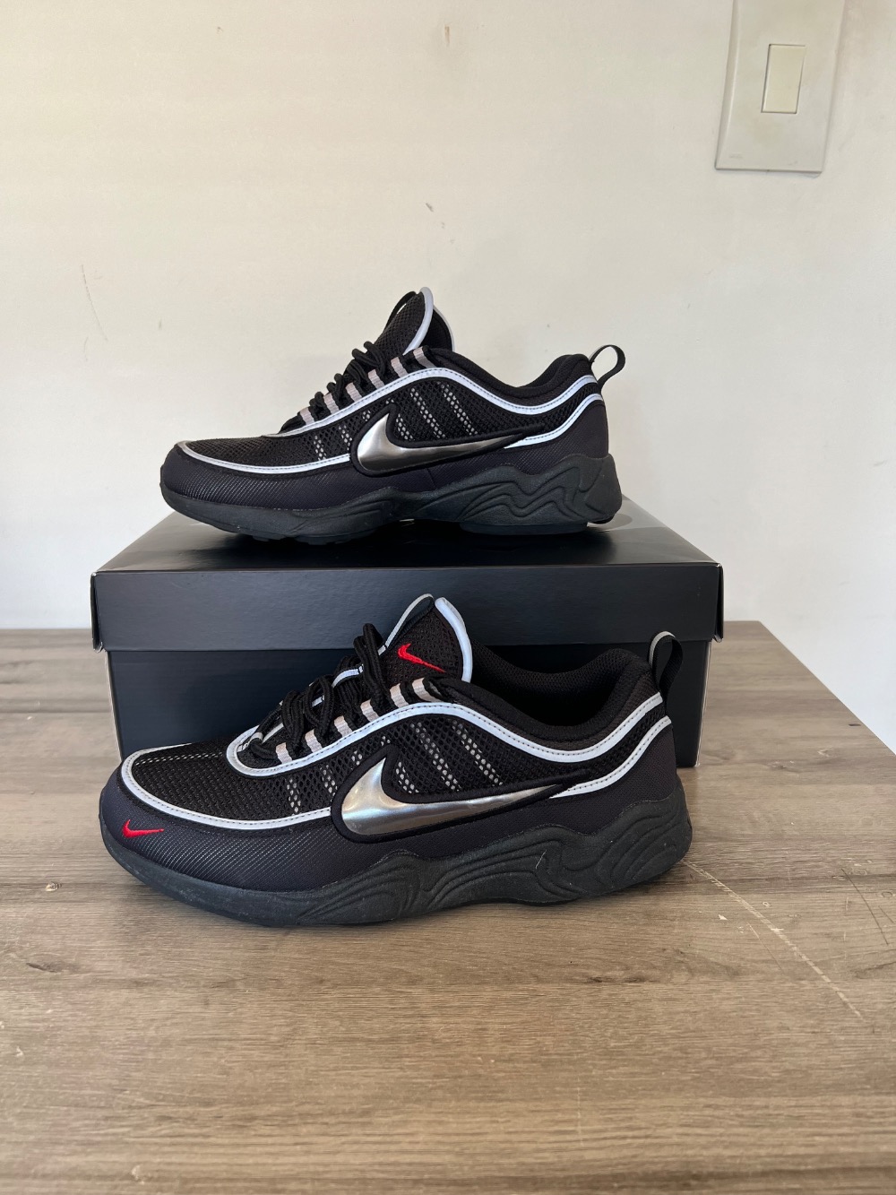 Nike Air Zoom Spiridon OG Black Metallic Silver