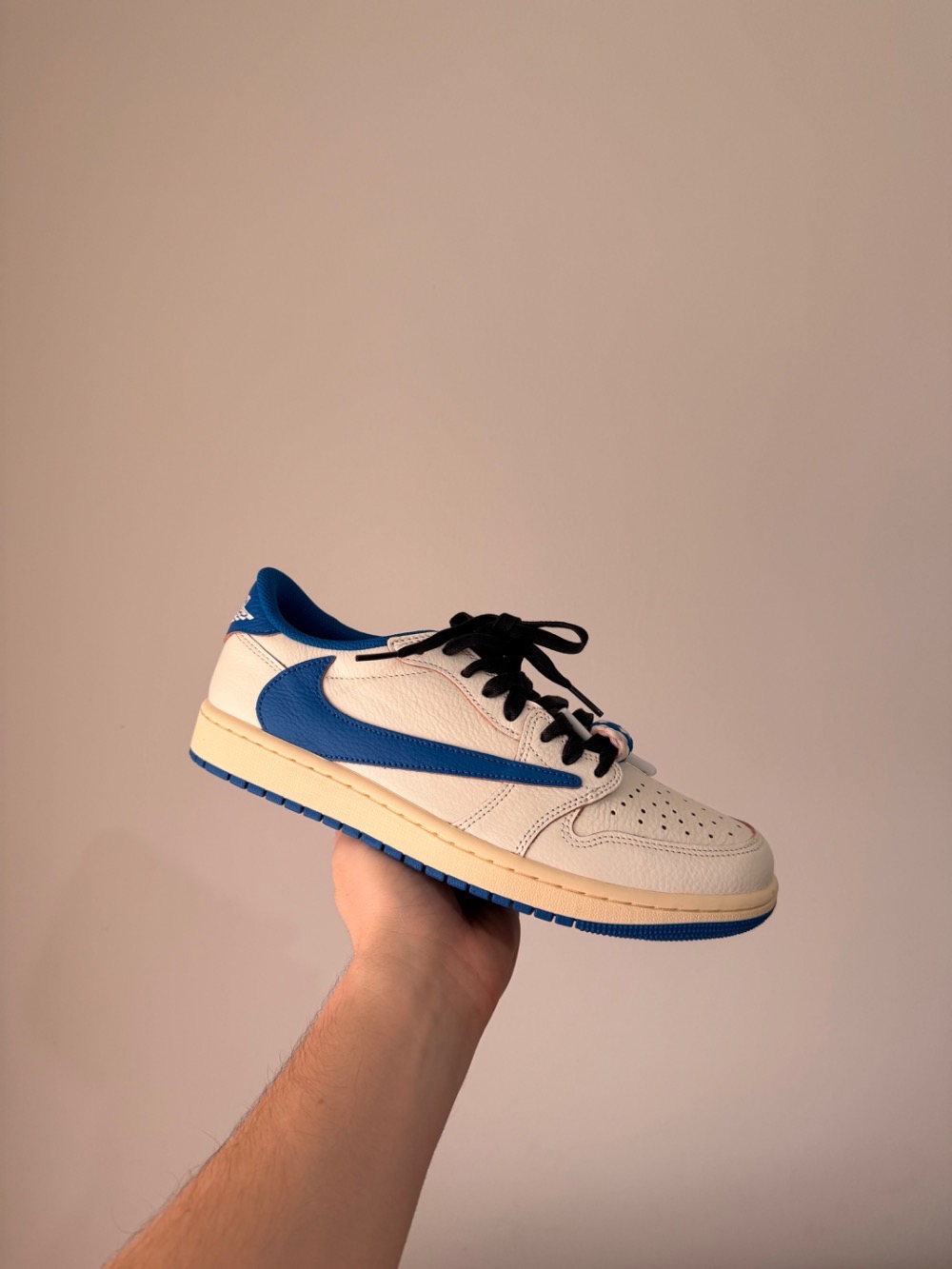 Fragment x Travis Scott x Air Jordan 1 Low OG SP Sail Military Blue