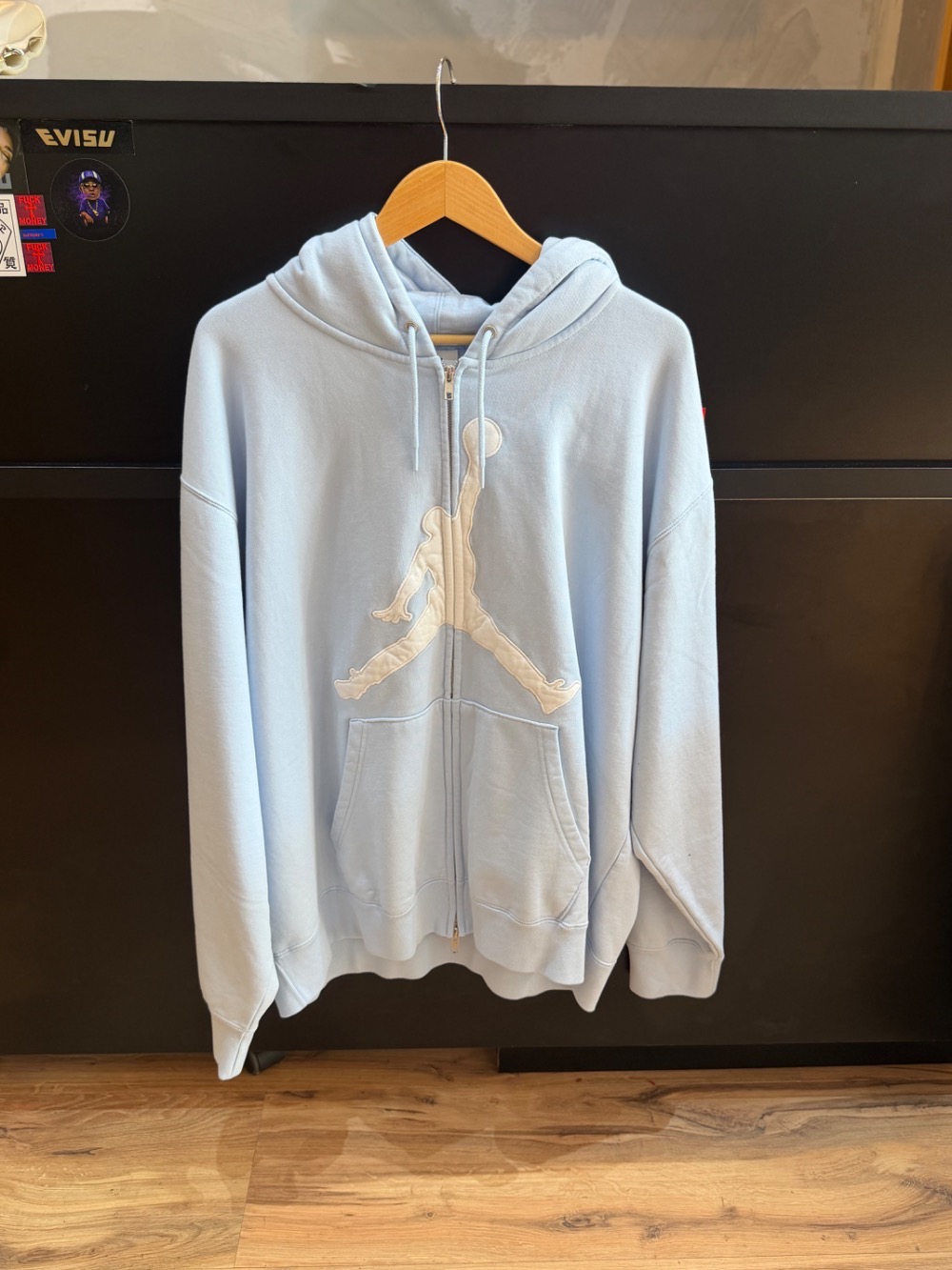 Air Jordan x Supreme Jaqueta Hooded Light Blue SS26-W15