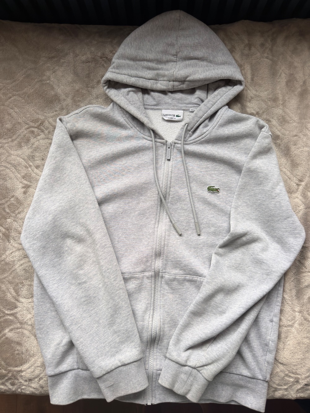 Moletom Lacoste Hoodie Organic Cotton Light Grey