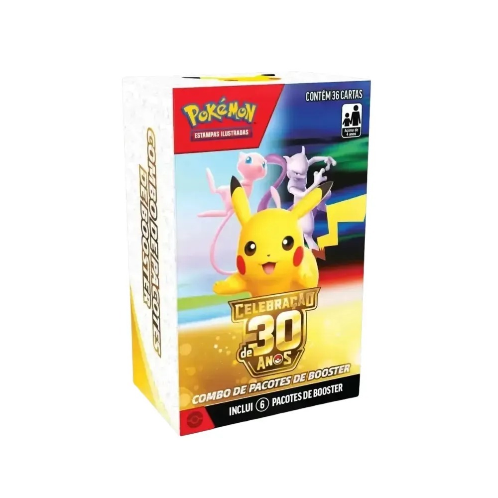 Combo de Pacotes Celebração de 30 Anos Pokémon TCG PT-BR