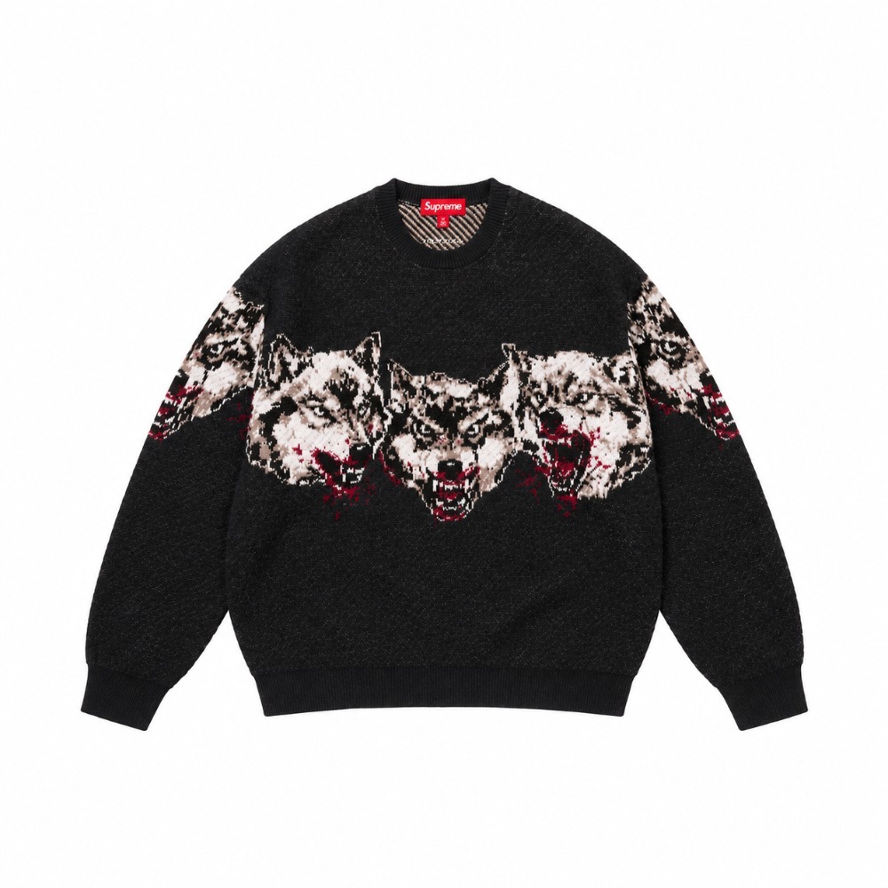 Suéter Supreme Wolves Black FW26-W8