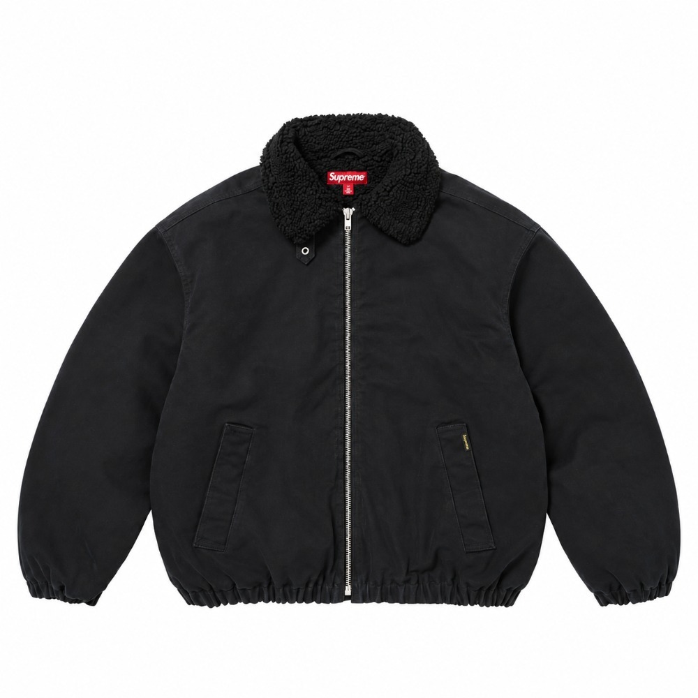 Jaqueta Supreme Faux Shearling Lined Bomber Black FW26-W8
