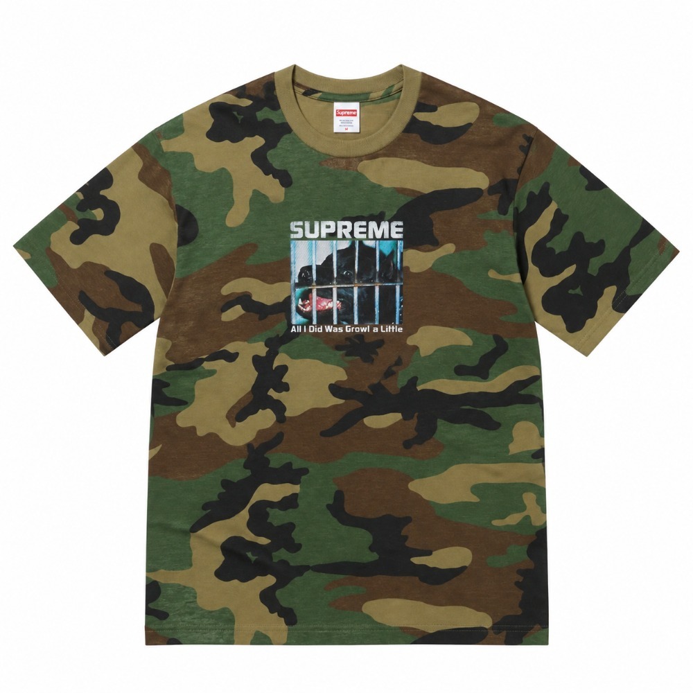 Camiseta Supreme Growl Woodland Camo FW26-W8