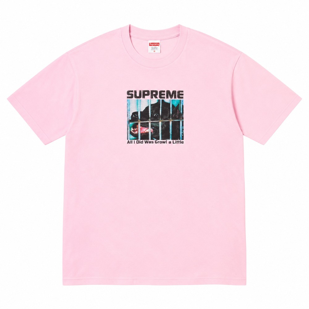 Camiseta Supreme Growl Light Pink FW26-W8