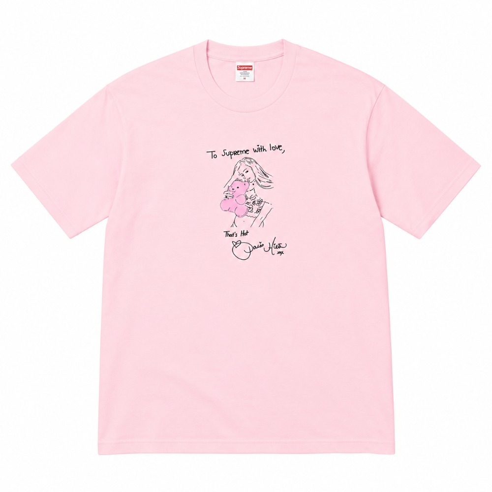 Rob Pruitt x Supreme Camiseta Paris Light Pink FW26-W8